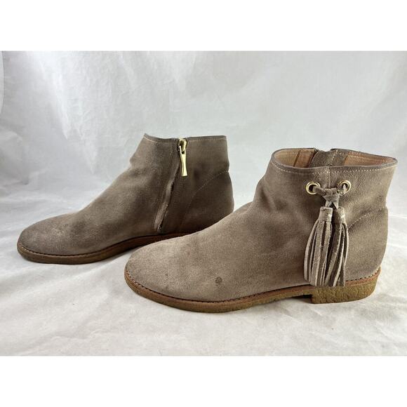 Kate Spade Bellamy Suede Ankle Boots Tassel Accents Booties Size 8.5 - Picture 3 of 11